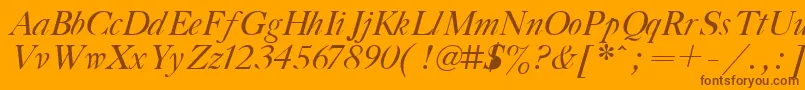 Gaztiita Font – Brown Fonts on Orange Background