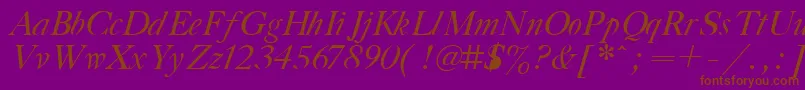 Gaztiita Font – Brown Fonts on Purple Background