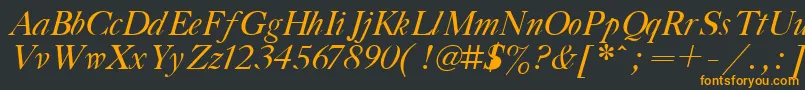 Шрифт Gaztiita – оранжевые шрифты на чёрном фоне