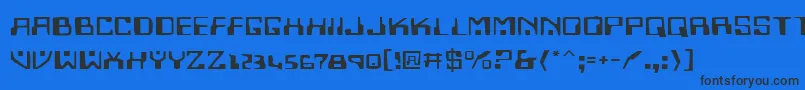 HomemadeRobotExpanded Font – Black Fonts on Blue Background