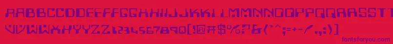 HomemadeRobotExpanded Font – Purple Fonts on Red Background