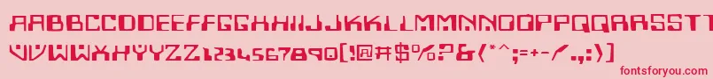 HomemadeRobotExpanded Font – Red Fonts on Pink Background