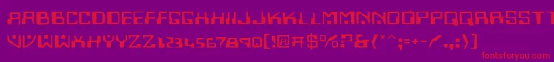 HomemadeRobotExpanded Font – Red Fonts on Purple Background
