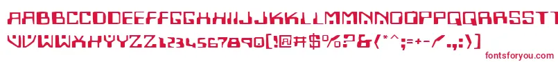 HomemadeRobotExpanded Font – Red Fonts on White Background