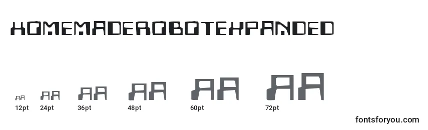 HomemadeRobotExpanded Font Sizes