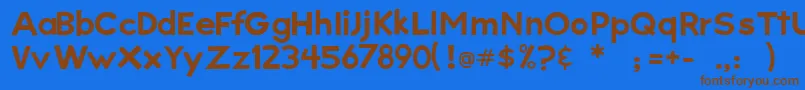 Big Sky Font – Brown Fonts on Blue Background