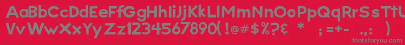 Big Sky Font – Gray Fonts on Red Background