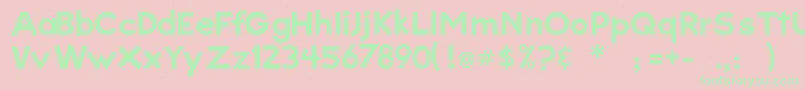 Big Sky Font – Green Fonts on Pink Background