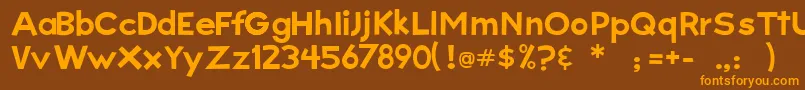 Big Sky Font – Orange Fonts on Brown Background