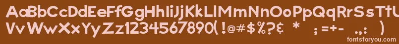 Big Sky Font – Pink Fonts on Brown Background