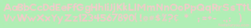 Big Sky Font – Pink Fonts on Green Background