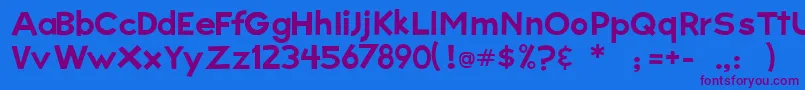 Big Sky Font – Purple Fonts on Blue Background