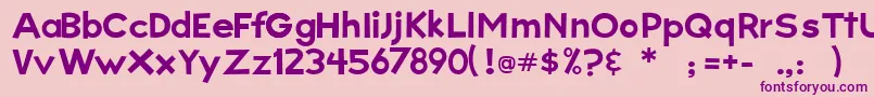 Big Sky Font – Purple Fonts on Pink Background