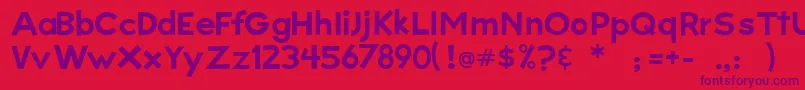 Big Sky Font – Purple Fonts on Red Background