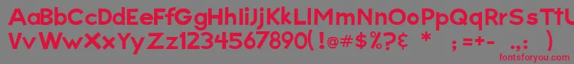 Big Sky Font – Red Fonts on Gray Background
