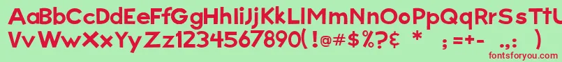 Big Sky Font – Red Fonts on Green Background