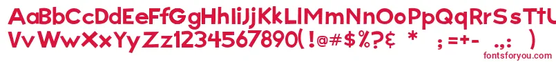 Big Sky Font – Red Fonts on White Background