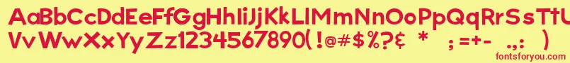Big Sky Font – Red Fonts on Yellow Background