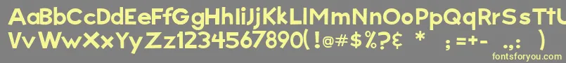 Big Sky Font – Yellow Fonts on Gray Background