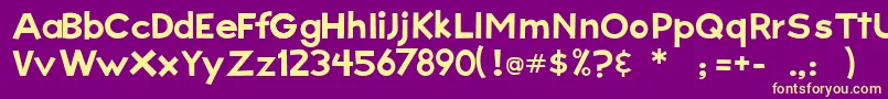 Big Sky Font – Yellow Fonts on Purple Background