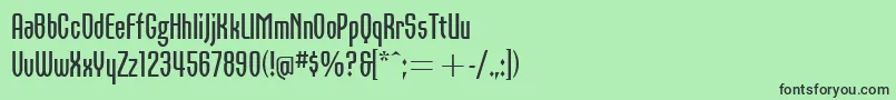 フォントOrbonBoldItcTt – 緑の背景に黒い文字