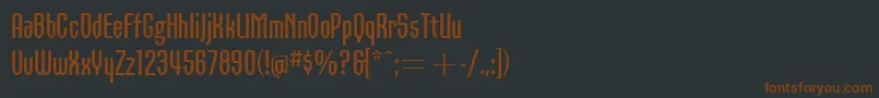 Шрифт OrbonBoldItcTt – коричневые шрифты на чёрном фоне