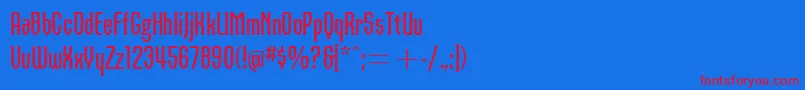OrbonBoldItcTt Font – Red Fonts on Blue Background
