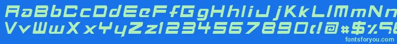 Шрифт FontdaemoniumBold – зелёные шрифты на синем фоне