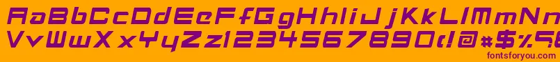 FontdaemoniumBold Font – Purple Fonts on Orange Background