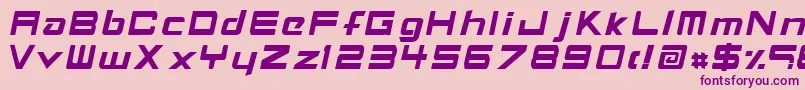 フォントFontdaemoniumBold – ピンクの背景に紫のフォント