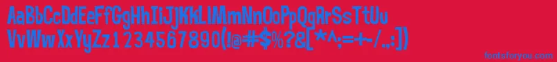 fuente Mrbubblefont – Fuentes Azules Sobre Fondo Rojo