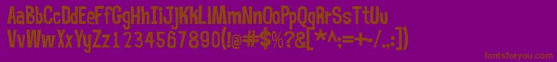 Mrbubblefont-fontti – ruskeat fontit violetilla taustalla