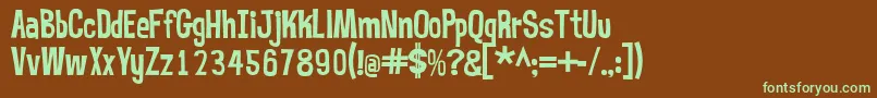 Mrbubblefont Font – Green Fonts on Brown Background