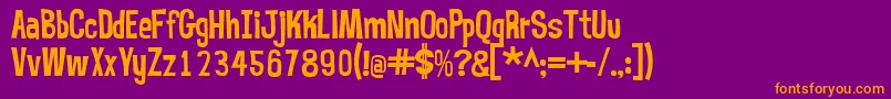 fuente Mrbubblefont – Fuentes Naranjas Sobre Fondo Morado