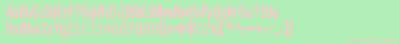 Fonte Mrbubblefont – fontes rosa em um fundo verde