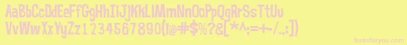 Mrbubblefont Font – Pink Fonts on Yellow Background