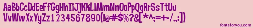 Mrbubblefont Font – Purple Fonts on Pink Background