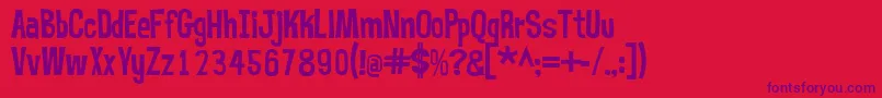 Mrbubblefont Font – Purple Fonts on Red Background