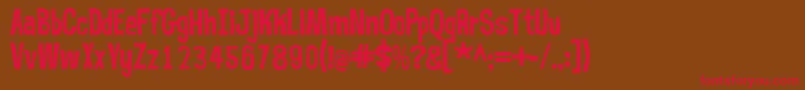 Fonte Mrbubblefont – fontes vermelhas em um fundo marrom