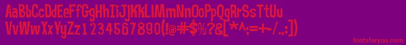 Mrbubblefont Font – Red Fonts on Purple Background