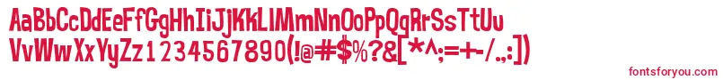 Fonte Mrbubblefont – fontes vermelhas em um fundo branco