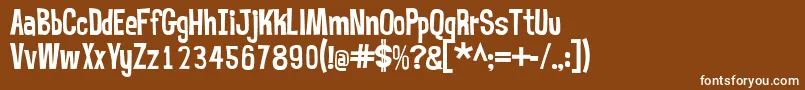 Mrbubblefont Font – White Fonts on Brown Background