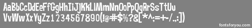 Mrbubblefont Font – White Fonts on Gray Background
