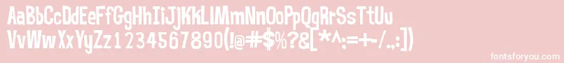 Mrbubblefont Font – White Fonts on Pink Background