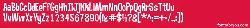 Mrbubblefont Font – White Fonts on Red Background