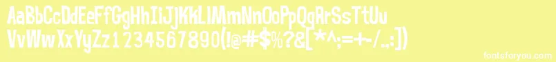Police Mrbubblefont – polices blanches sur fond jaune