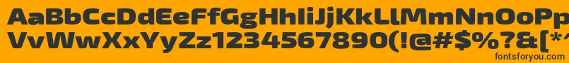 Exo2Blackexpanded Font – Black Fonts on Orange Background