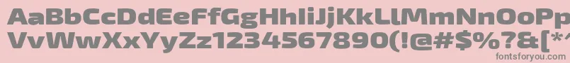 Exo2Blackexpanded Font – Gray Fonts on Pink Background