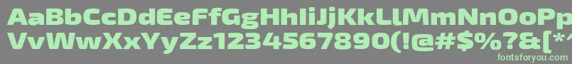 Exo2Blackexpanded Font – Green Fonts on Gray Background