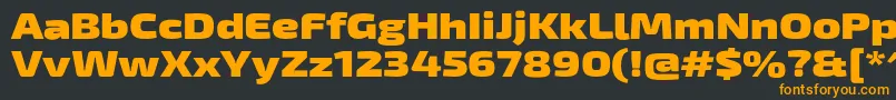 Exo2Blackexpanded Font – Orange Fonts on Black Background